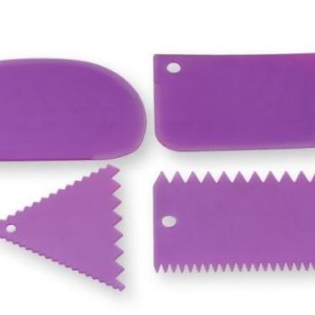 Tortasimító és Díszítő Habkártya Szett – 4 Részes kép