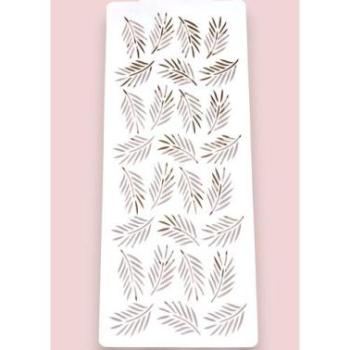 Tortastencil elhajló levél minta 35*15 cm, műanyag kép