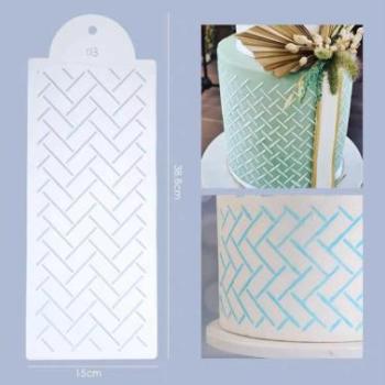 Tortastencil parketta minta 35*15 cm, műanyag kép