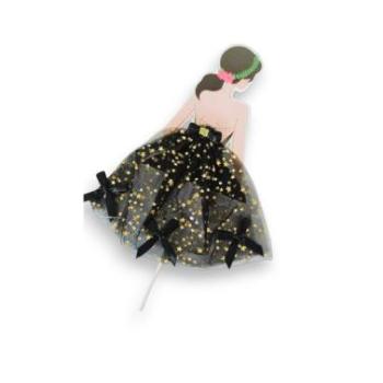 Tüllszoknyás lány beszúró tortadísz kép