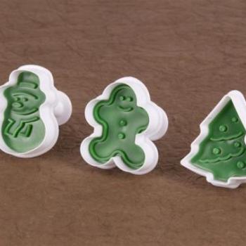 Ünnepi Varázs Trio Fondant Kiszúró – Fenyő, Mézi, Hóember kép