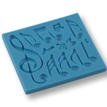 Violinkulcs és hangjegy szilikon formázó – Torta díszítéshez kép