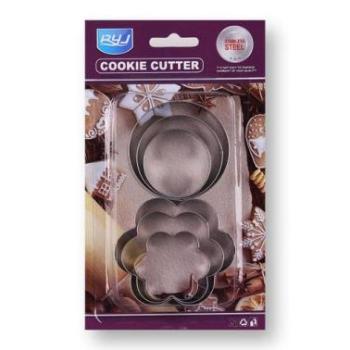 Virág és kör kiszúró készlet – 6 darabos süti dekor szett kép