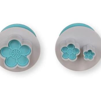 Virág formázó, Ötszirmú – 2 részes rugós fondant kiszúró szett kép