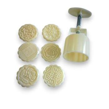 Virágos és geometriai kekszpecsét készlet 6 db fejjel kép