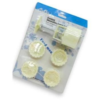 Virágos kekszpecsét készlet, 4 db fejjel kép