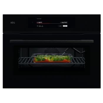 AEG NKK9N82KB ProAssist CombiQuick® 9000 beépíthető kompakt sütő - mikrohullámú maghőmérő fekete 45cm kép