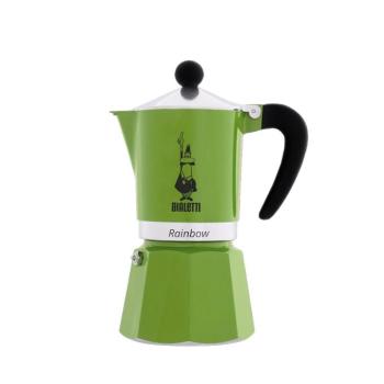 Bialetti Rainbow kotyogós kávéfőző, 6 adagos – zöld kép