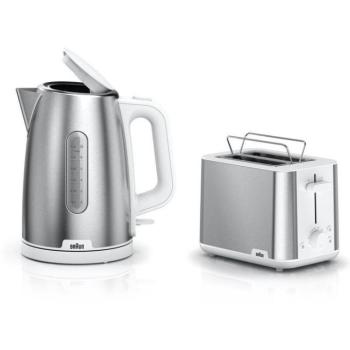 BRAUN PurShine WK1500.WH vízforraló + BRAUN PurShine HT1510.WH kenyérpirító kép