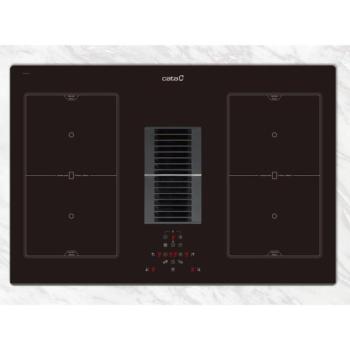 Cata AS-750 2 Beépíthető Indukciós főzőlap beépített páraelszívóval Keret nélküli,7470 W,Érintőszenzoros,Gyerekzár, kép