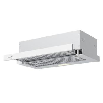 Cata ATH-41 GWH fehér üveg Beépithető páraelszívó LED világítás 1 db motor, 600 m3/h, 60 cm széles, B Energiaosztály, kép