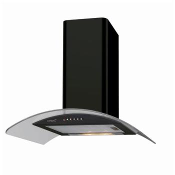 Cata Páraelszívó CK-6000 BK fekete üveg Fali páraelszívó LED világítás 1 db motor, 800 m3/h, 60 cm széles, A Energiaosztály, kép