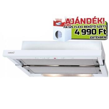 Cata TF-5260 WH/L fehér Beépíthető Kihúzható páraelszívó (Ledes) LED világítás 2 db motor, 325 m3/h, 54-68 dB zajszint, 60 cm széles, E Energiaosztály kép