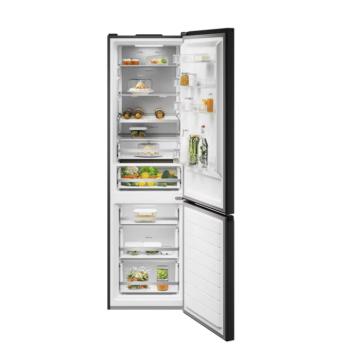 Electrolux TNL6HC37K2 TwinTech 600 alulfagyasztós hűtőszekrény fekete 201cm kép