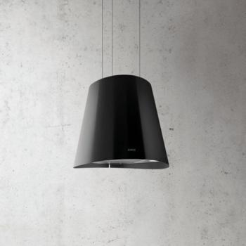 Elica JUNO BL/F/50 fekete Sziget páraelszívó LED világítás 1 db motor,600 m3/h,47-67 dB,50 cm széles,A kép