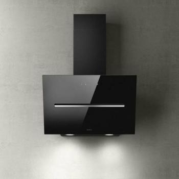Elica SHY-S BL/A/60 fekete üveg Fali páraelszívó LED világítás 1 db motor,650 m3/h, 71 dB,60 cm széles,A kép