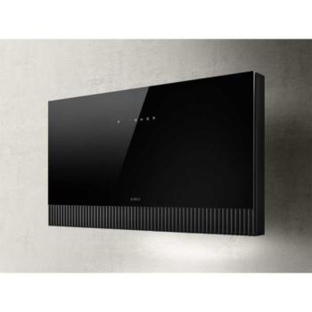 Elica SUPER PLAT BL/F/80 fekete üveg Fali páraelszívó LED világítás 1 db motor,740 m3/h,80 cm széles,A, kép