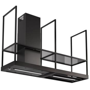 Faber T-Shelf EV8 BK Matt A180 Sziget páraelszívó LED világítás 1 db motor, 710 m3/h, 50-69 dB zajszint, 180 cm széles, B Energiaosztály kép
