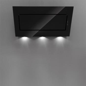 Falmec QUASAR EVO GLASS 120 fekete T800 Fali páraelszívó LED világítás 1 db motor, 750 m3/h, 48-60 dB zajszint, 120 cm széles, B Energiaosztály kép