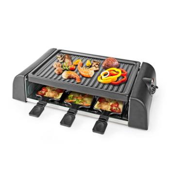 Gourmet / Raclette | Grill | 6 Személy | Spatula | Hőmérséklet beállítás | Tapadásmentes bevonat | Téglalap kép