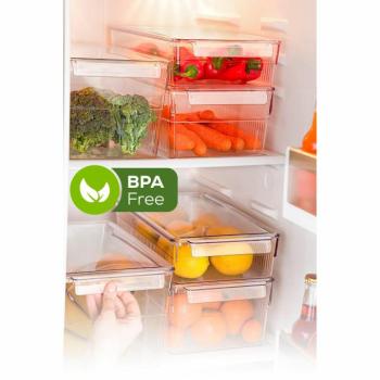 Hermia Fridge Organizer Set (3 Pieces) Transparent F-227 - Transparent kép