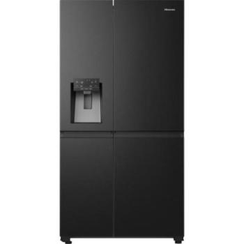 Hisense RS818N4TFE Side by side hűtőszekrény E,417L/215L,Nofrost,38 dB,Szél: 91 cm,Mag: 179 cm,Mély: 73 cm kép