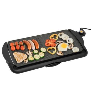 Home HG GR 03 asztali grill, teljesítmény 2000 W, tapadásmentes felület, zsírgyűjtő fiók kép