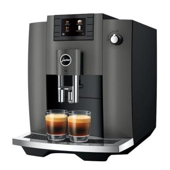 Jura E6 Dark Inox automata kávéfőző fekete 15439 kép