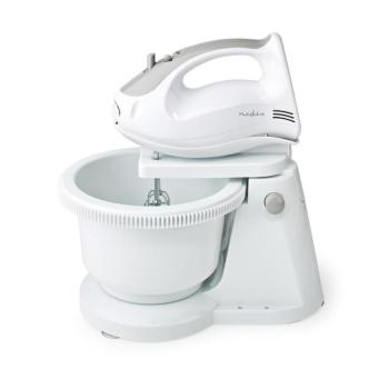 Kézi mixer | 200 W | 5 Sebesség Beállítás | Turbó funkció | Forgó Tál / 2 Habverő / 2 Tészta Tartó | Fehér / Szürke kép