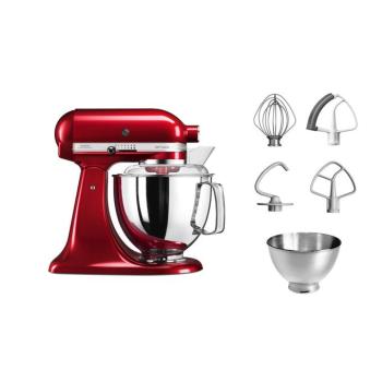 KitchenAid Artisan billenőfejes konyhai robotgép 4,8 L extra tartozékokkal – almapiros kép