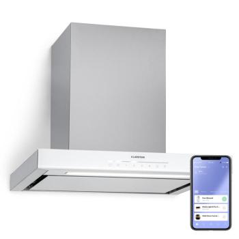 Klarstein Alinea 60, Smart, páraelszívó, 60 cm, falra szerelhető, WiFi, A++, 555 m³/h, érintőképernyő kép