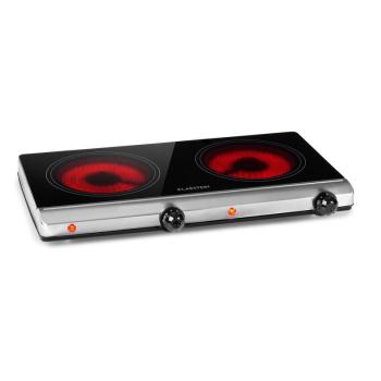 Klarstein Cookbuddy, főzőlap, 2400 W, 2 főzőlap, 5 teljesítményszint, üvegkerámia kép
