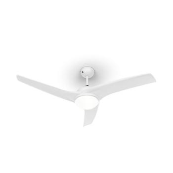 Klarstein Figo, fehér, mennyezeti ventilátor, 52", 55 W, mennyezeti lámpa, 2 x 42 W, távirányító