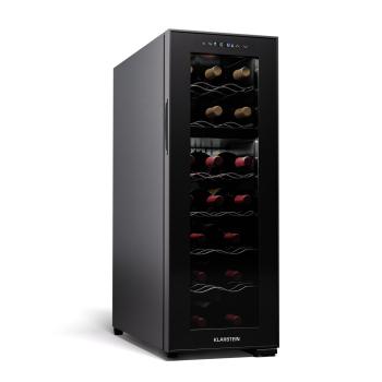 Klarstein Shiraz 18 Duo, borhűtő, 2 zóna, 58 l/18 palack, 5-18 / 5-18 °C, érintésvezérlés kép