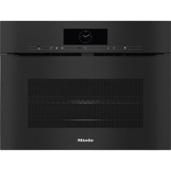 Miele H 7840 BMX obszidiánfekete fogantyú nélküli mikrohullámú üzemmóddal kombinált sütő kép