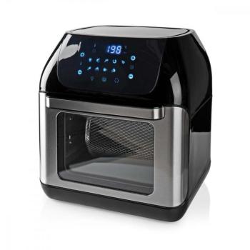 Nedis Deluxe XXXL prémium Olaj nélküli meleglevegős fritőz, 9 funkciós 12 liter forrólevegős sütő 1500w -s Airfryer óriás kapacitású 3,2kg sültkrumpli kép