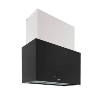Nodor NorBreeze CUBE GLASS ECO 90 BK Fali páraelszívó LED világítás 1 db motor, 820 m3/h, 50-67 dB zajszint, 90 cm széles, A Energiaosztály kép