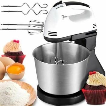 Retoo tálas kézi Mixer, 7 sebességfokozattal, 100W - Fehér kép