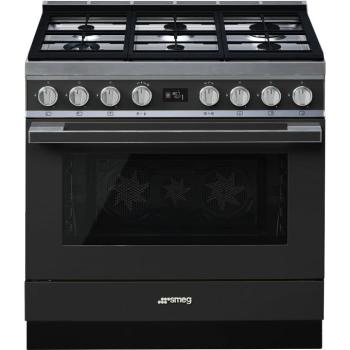 Smeg CPF9GPAN Portofino kombinált tűzhely antracit 90cm kép