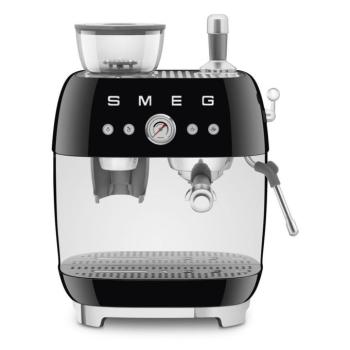 Smeg EGF03BLEU őrlővel kombinált espresso kávéfőző retro fekete kép