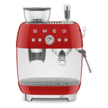 Smeg EGF03RDEU őrlővel kombinált espresso kávéfőző retro piros kép