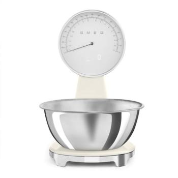 Smeg KSF01CRWW retro asztali mérleg fényes bézs kép