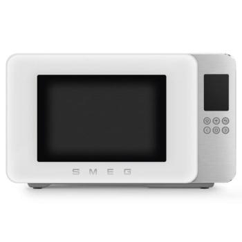 Smeg MOC01WHMEU szabadonálló mikrohullámú sütő Collezione 29L matt fehér kép