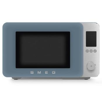 Smeg MOC02SBMEU szabadonálló kombi mikrohullámú sütő Collezione 27L matt viharkék kép
