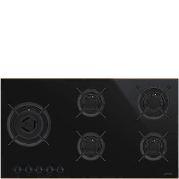 Smeg PV695LCNR beépíthető gáz főzőlap Dolce Stil Novo üvegkerámia-réz 90cm kép