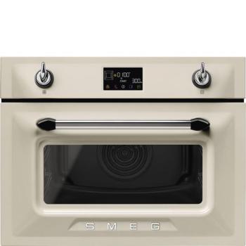 Smeg SO4902M1P Victoria kombinált kompakt mikrohullámú sütő 45cm bézs kép