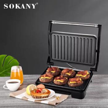 SOKANY SK-223 szendvicssütő tapadásmentes bevonatú lapokkal és túlmelegedés elleni védelemmel kép