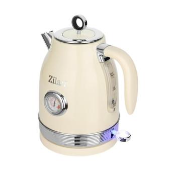 Zilan ZLN1184 retró vízforraló, 2200 W, 1,7 literes, hőmérsékletkijelzés, 360°-ban forgatható állvány, fehér kép