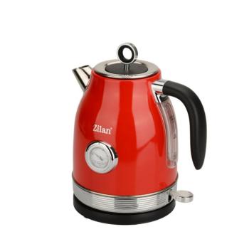 Zilan ZLN7033 retró vízforraló, 2200 W, 1,7 liter, hőmérsékletkijelzés, 360°-ban forgatható, piros kép