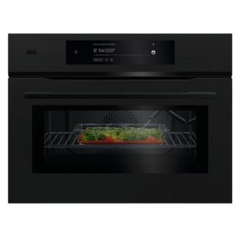 AEG NKK9N821DT ProAssist CombiQuick® 9000 beépíthető kompakt sütő - mikrohullámú CamCook® funkció matt fekete 45cm kép